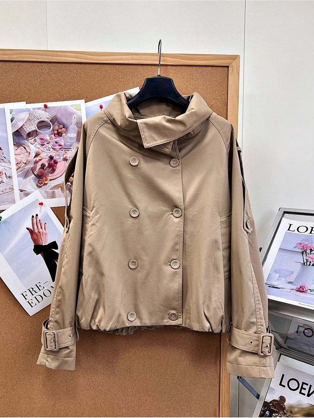 Acne Studios Short Trench Coat in Brown